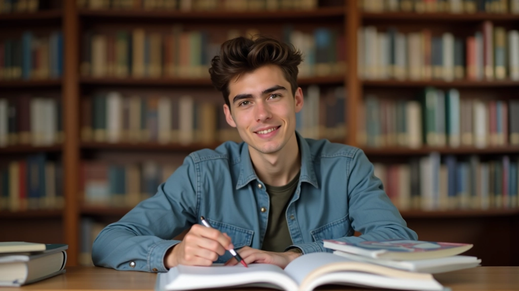 Jaunsimte studentei mācās ekonomikas pamatjēdzienus ar grāmatām un piezīmēm
